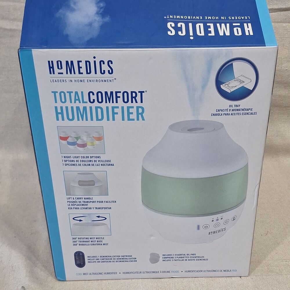 HoMedics Total Comfort Cool Mist Humidifier: Auto-Off, Color-Changing UHE-CM18
